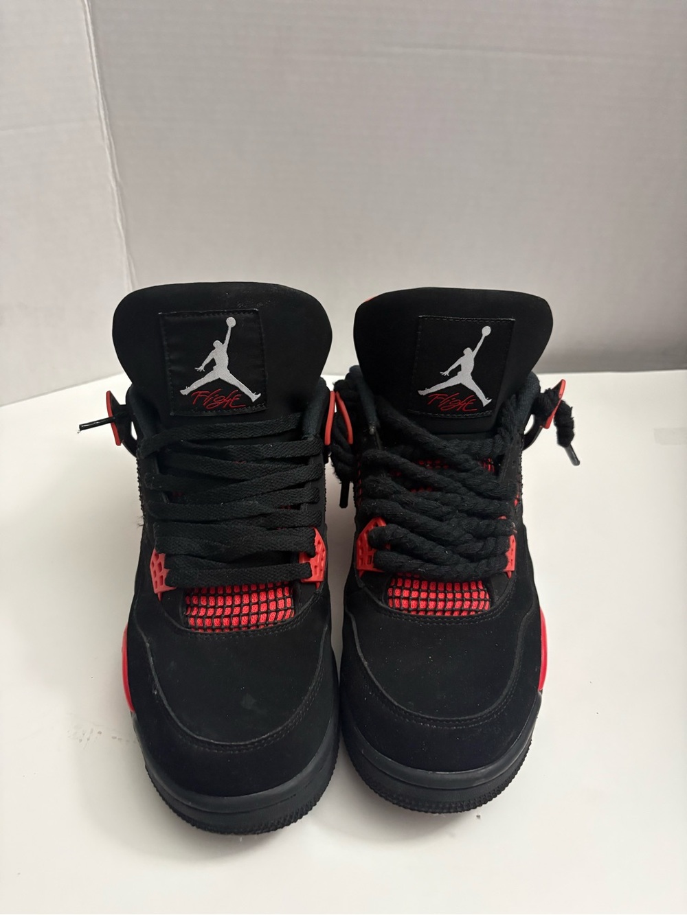 Jordan Black and Red High-Top Sneakers